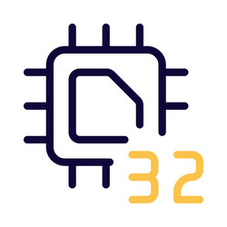 processing unit with a 32-bit data capacity vector image