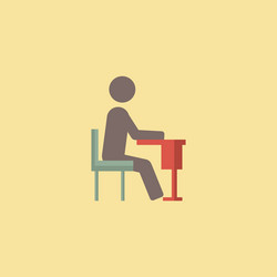 Student Character Icon vector image