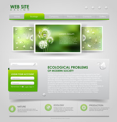 web site design ecology background vector image