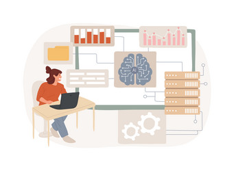 ai-optimized data management solutions abstract vector image