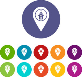 map pointer with symbol anchor and sea port icons vector image