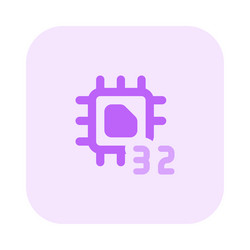 processing unit with a 32-bit data capacity vector