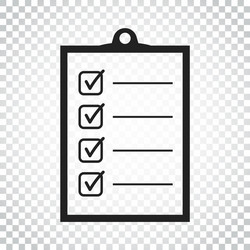 to do list icon checklist task in flat style vector image