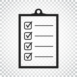 To do list icon checklist task in flat style vector