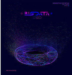 Big Data Particle Network Background vector image