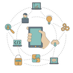 coding and programming concept vector image