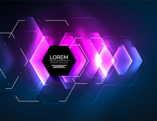 digital techno abstract background glowing vector image