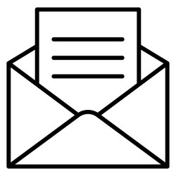 document file paper icon in thin line style vector image