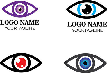 Eye icon logo template vector