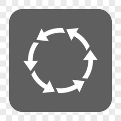 rotate ccw rounded square button vector image