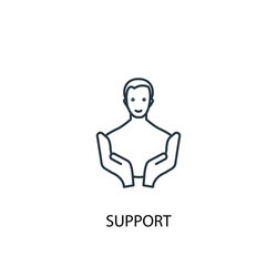 support concept line icon simple element vector image