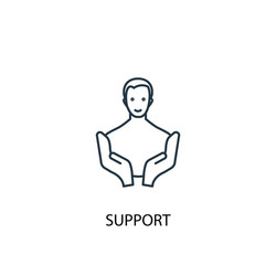 Support concept line icon simple element vector