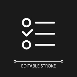 checklist pixel perfect white linear ui icon vector image