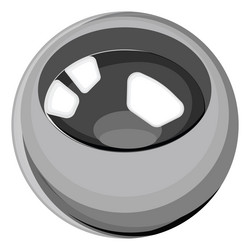 Grey pinball on a white background vector