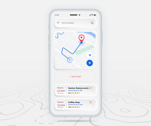 map gps navigation app ux ui concept mobile vector image