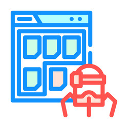 structured data seo color icon vector image