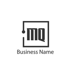 Initial letter mq logo template design Royalty Free Vector