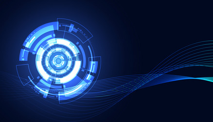abstract wave circle particle flowing beautiful vector image