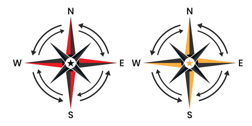 compass pointer icon with white background vector