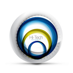 digital techno sphere web banner button or icon vector image