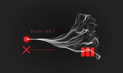 abstract art in japanese style array with dynamic vector image