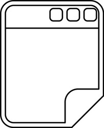 browser web interface vector image
