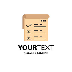checklist testing report qa business logo vector image