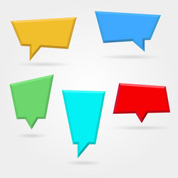 setcollection of color empty plastic speech vector image