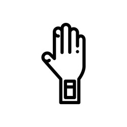 bionic arm icon thin linear style design isolated vector image