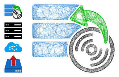 net restore database mesh vector image