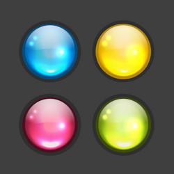 set of glossy button icons for your design vector image