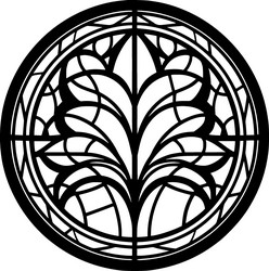 Medieval gothic stained glass round window texture