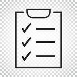 to do list icon checklist task in flat style vector image