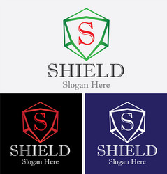 abstract shield logo Vector Image