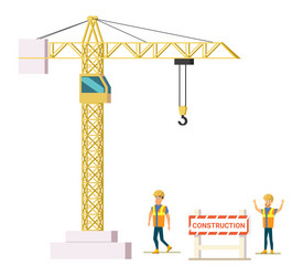 Flat construction site Royalty Free Vector Image