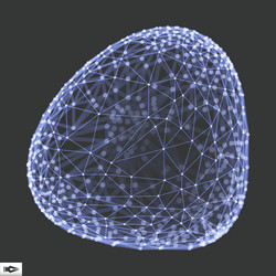connection structure wireframe vector image