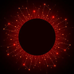 geometric pattern with connected lines and dots vector image