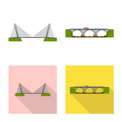 isolated object of connection and design logo vector image