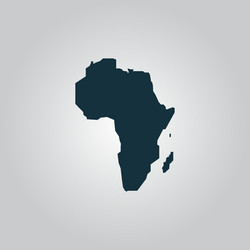 Africa map - icon isolated Royalty Free Vector Image