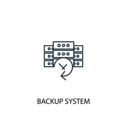 backup system concept line icon simple element vector