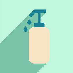 flat with shadow icon and mobile application cream vector image