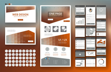 Modern Website Interface Elements vector image