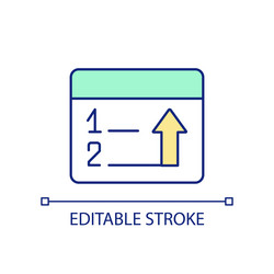 tracking priority of tasks rgb color icon vector image