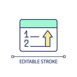 tracking priority of tasks rgb color icon vector