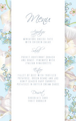 tulip blue menu Vector Image