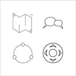 Web simple linear icon setsimple outline icons vector