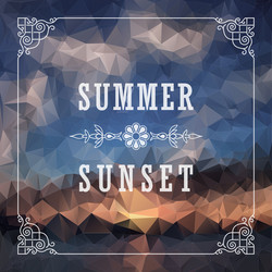 Abstract geometric background summer vector