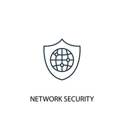network security concept line icon simple element vector image