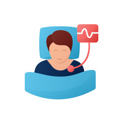 Polysomnography flat icon vector