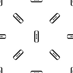 sewn rectangular button pattern seamless black vector image
